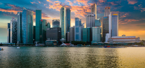 istock Panoramic view urban cityscape in singapore 811183398