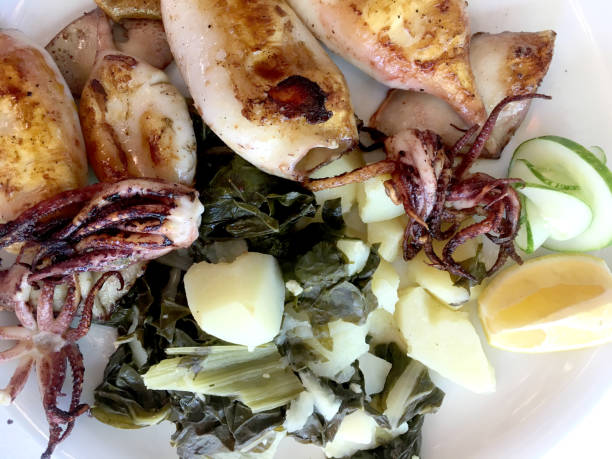 istock Squid food table, sea meal photo 811183810