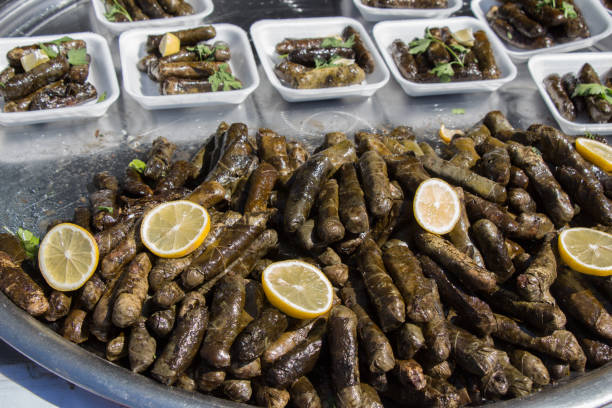 istock Stuffed grape leaves in Turkish style 811186822