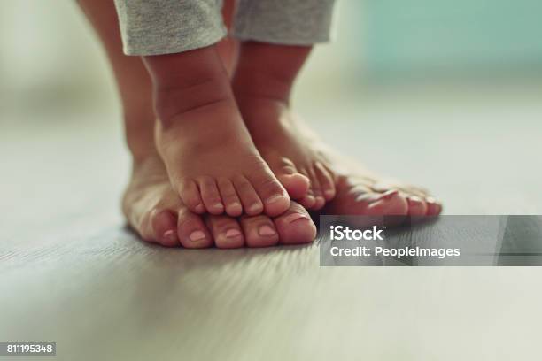 Little Feet Make My Life So Very Sweet Stock Photo - Download Image Now - Foot, Child, Baby - Human Age