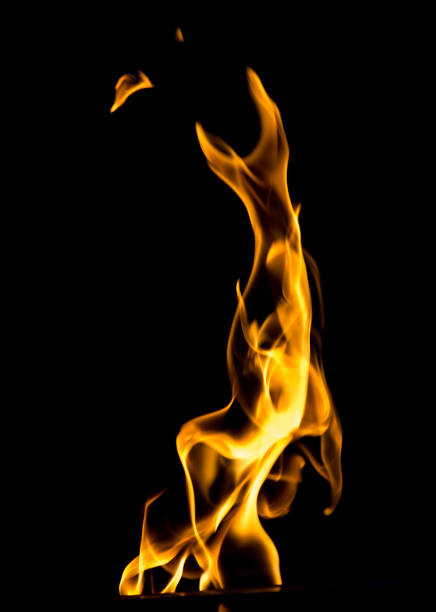 istock Flame of fire on a black background 811199154
