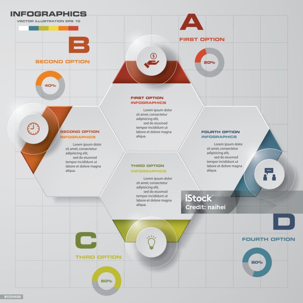 Modern 4 Steps Process Simpleeditable Abstract Design Element Stock ...