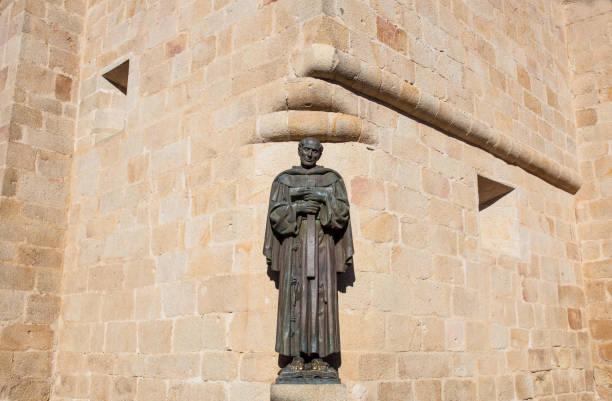 San Pedro de Alcantara statue at Caceres St. Marys cathedral. Spain