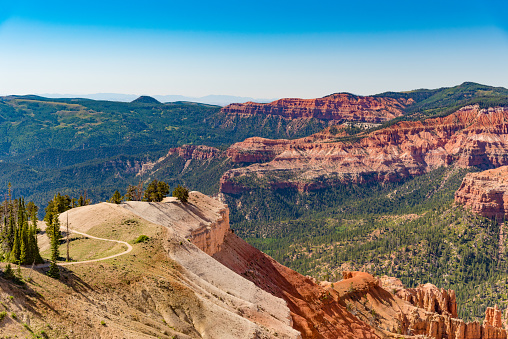 Overlook of Cedar Breaks National Monument during the summer in Utah