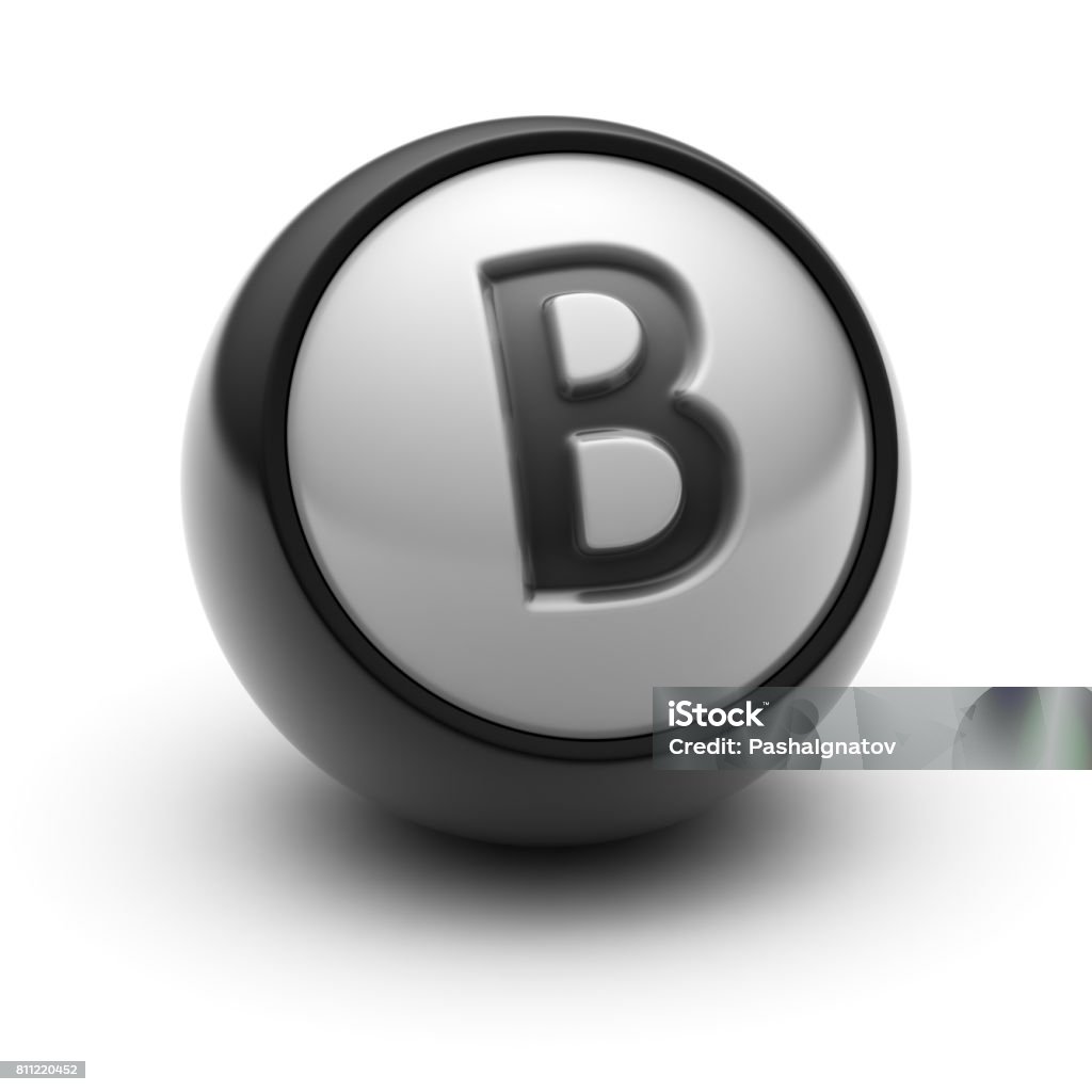 Letter Stock Photo - Download Image Now - Letter B, Sports Ball, Black ...