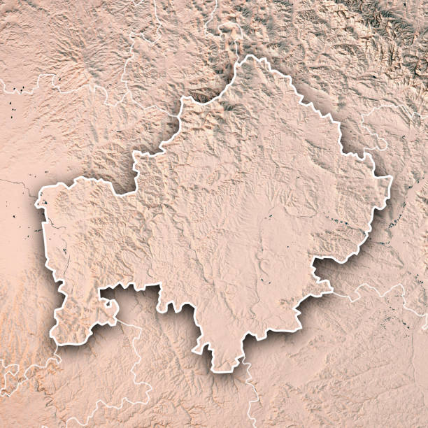 istock Unterfranken Regierungsbezirk Bayern 3D Render Topographic Map Neutral Border 811220718