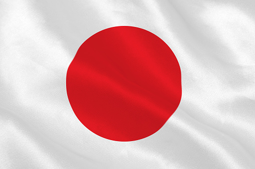 Japanese flag rippling