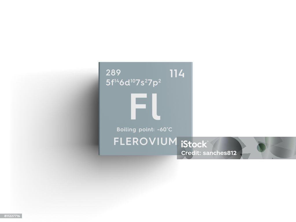 Flerovium。後遷移金属。メンデレーエフの周期表の元素です。 - ストックフォト・写真素材...