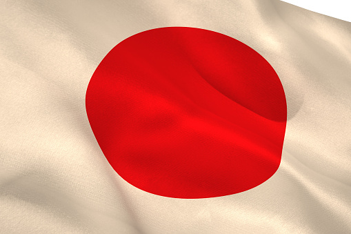 Japanese flag waving