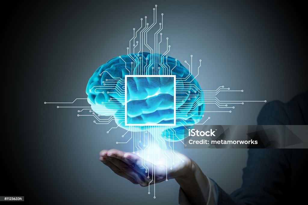 AI(Artificial Intelligence) concept, 3D rendering, abstract image visual Artificial Intelligence Stock Photo