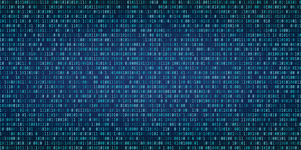 Abstract Technology Binary Code Backgrounddigital Binary Data And ...