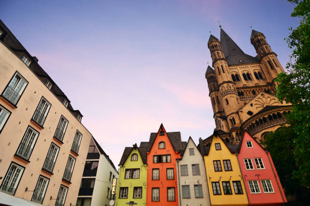 istock Colorful houses in Cologne 811243304