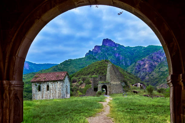 美しい古代アルメニア修道院 akhtala - armenian culture armenia saint monastery ストックフォトと画像