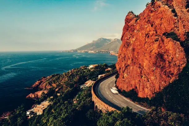 Photo of French Riviera sunrise, coastline at Var