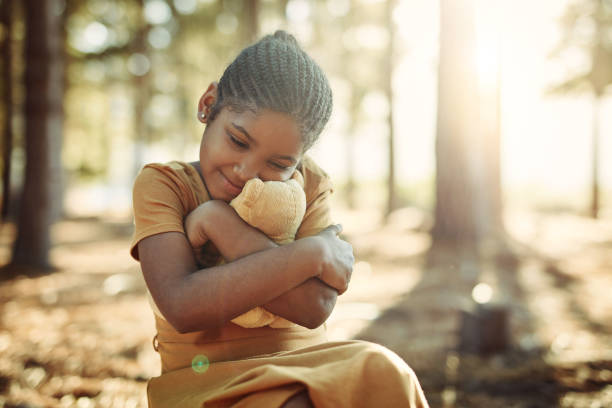istock There's no better buddy than her furry bear 811247726
