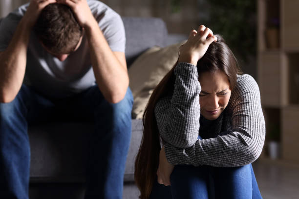 istock Sad couple after argument or breakup 811258988