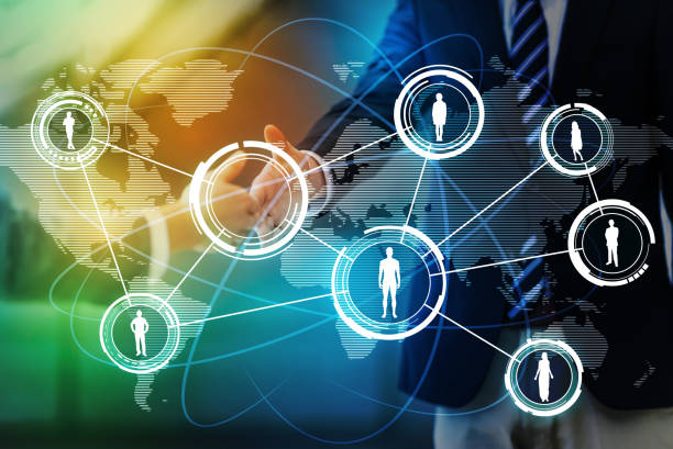 istock worldwide business network concept, social networking service, abstract image visual 811259350