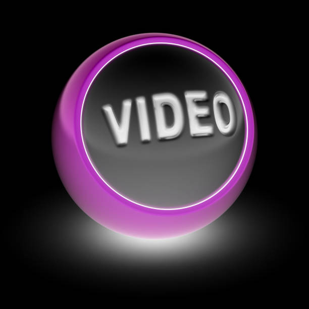 ビデオ - record television broadcasting circle three dimensional shape ストックフォトと画像