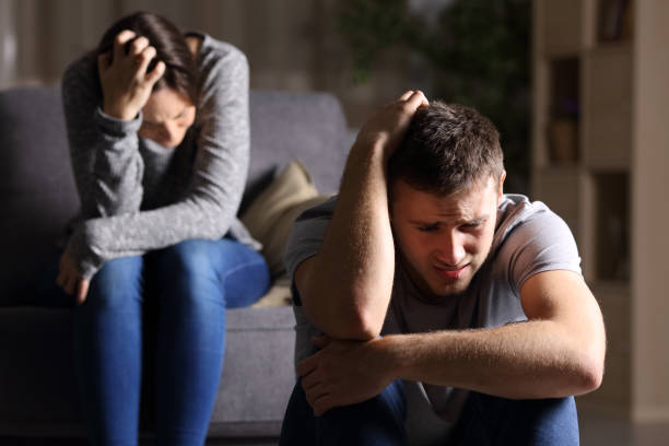 istock Sad couple after breaking up 811264952