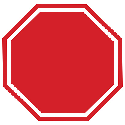 Blank Stop Sign