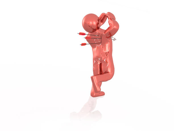 istock Red running man and arrows 811281044