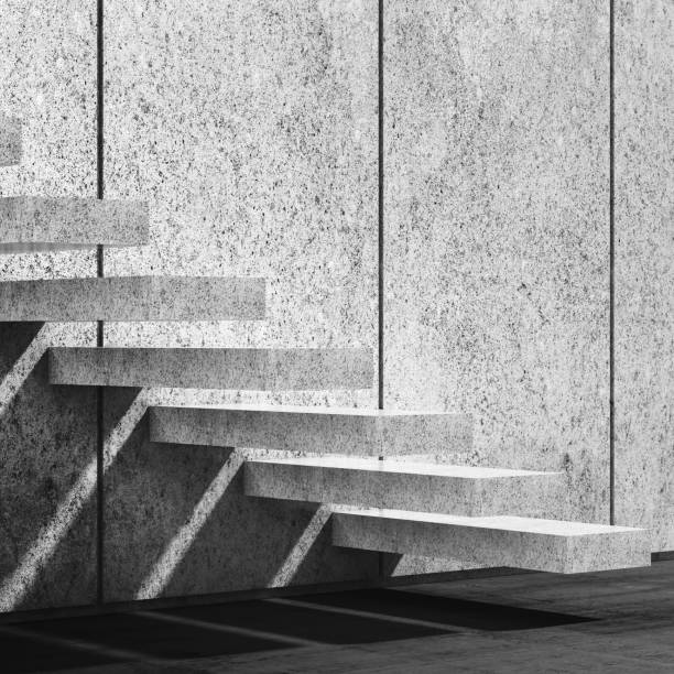 istock Background with concrete stairs. 3d illustration 811286956