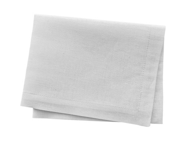 white napkin isolated on white - napkin imagens e fotografias de stock