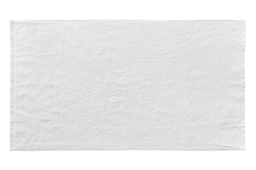 White beach towel isolated on white background