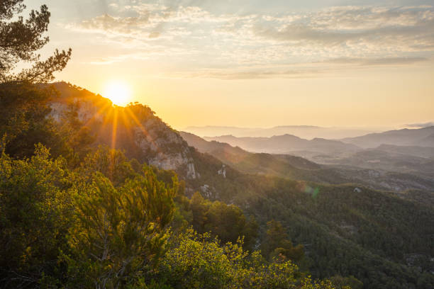 Sunrise in mountains of Spain