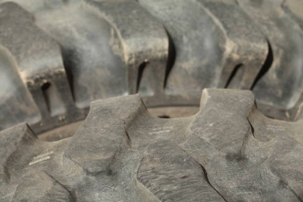 istock Profile of an excavator tire 811319552