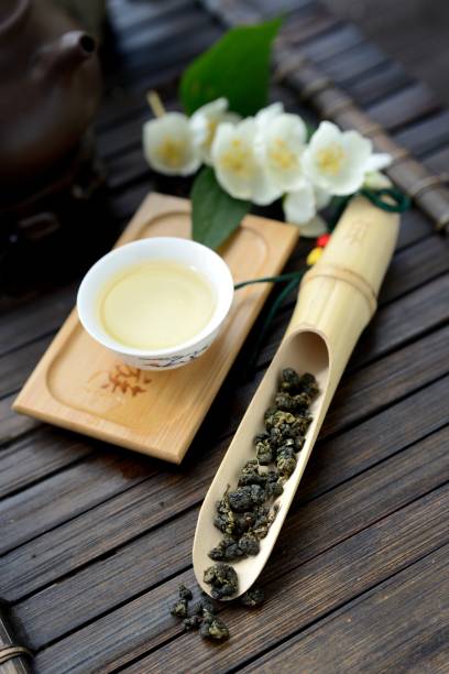 thé oolong - tea green tea jasmine chinese tea photos et images de collection