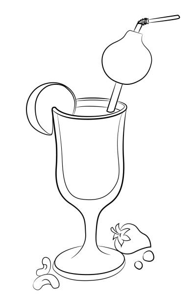 カクテルの漫画画像 - humor bizarre drinking cocktail点のイラスト素材／クリップアート素材／マンガ素材／アイコン素材