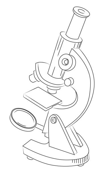 rysunek obraz mikroskopu - underwater mine stock illustrations