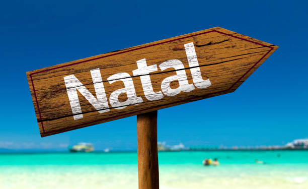 istock Natal wooden sign on the beach 811356056