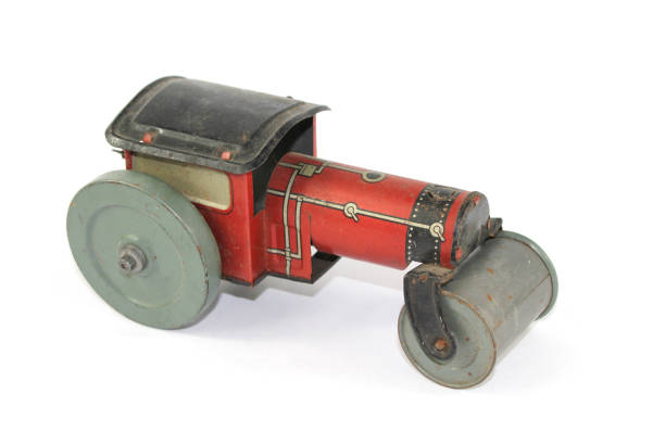 istock Vintage Toy Steamroller on White Background 811385440