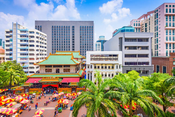 istock Singapore Temple and Cityscape 811388788