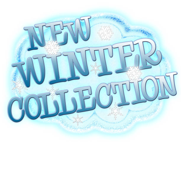 istock New Winter Collection, snow cloud with snow flakes and text, Isolated against a white background. 811393806