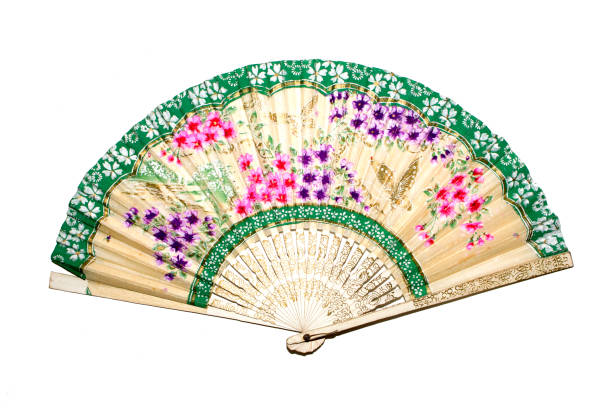 istock Vintage Hand Fan on White Background 811400884