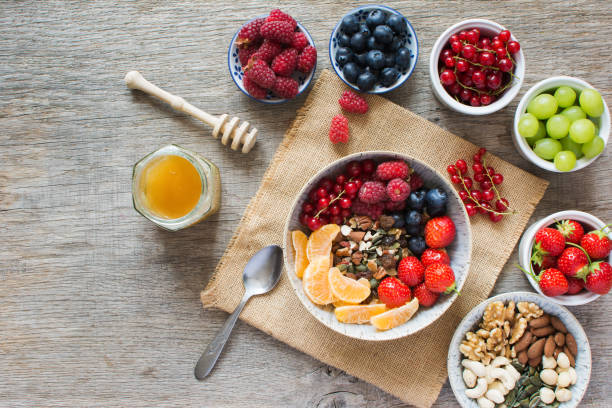 istock Paleo style breakfast, grain free granola 811413250