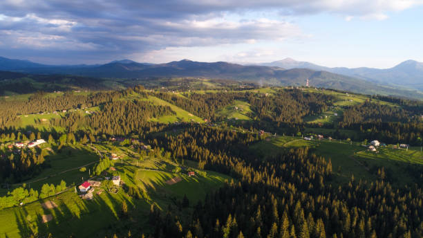 istock Mountain village landscape in Carpatian 811420966