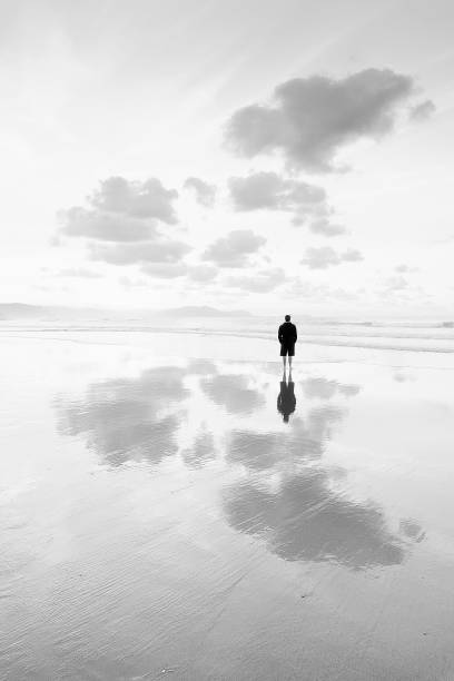 istock person thinking in the beach looking at sea 811436782