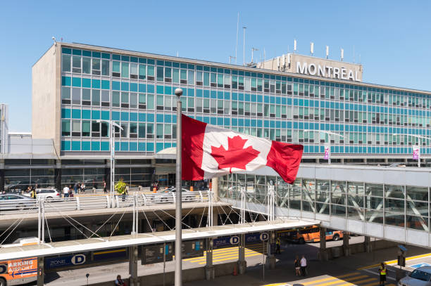 Outside Montreal Pierre Elliott Trudeau International Airport Montreal, 8 June 2017: Outside Montreal Pierre Elliott Trudeau International Airport airports canada stock pictures, royalty-free photos & images