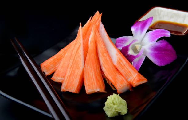 Japanese kani or crap stick cut and set.