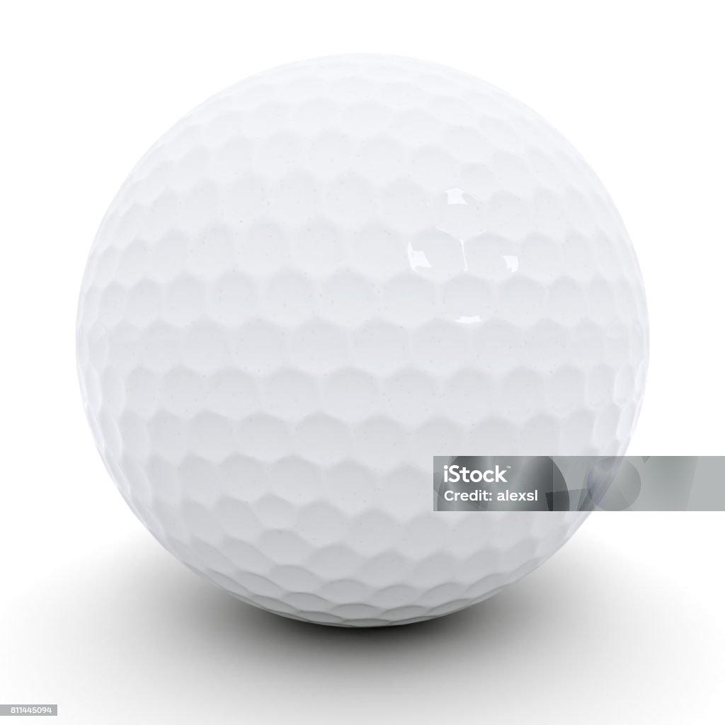 Golf ball isolated Close-up Stock Photo