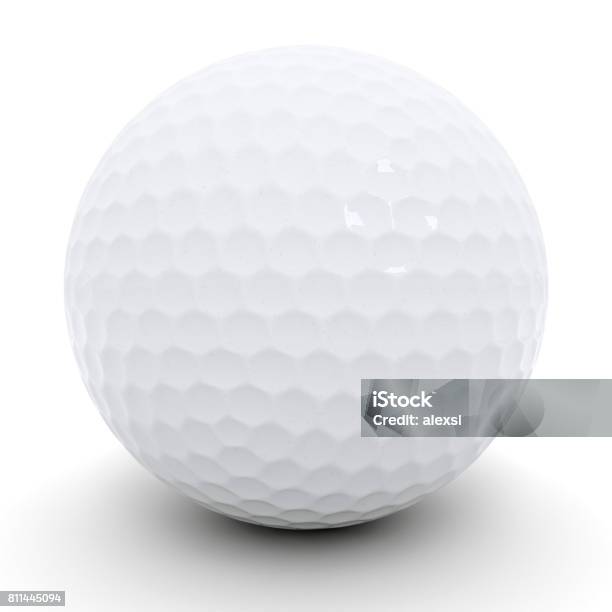 Golf Ball Isolated Stock Photo - Download Image Now - Close-up, Cut Out, Golf