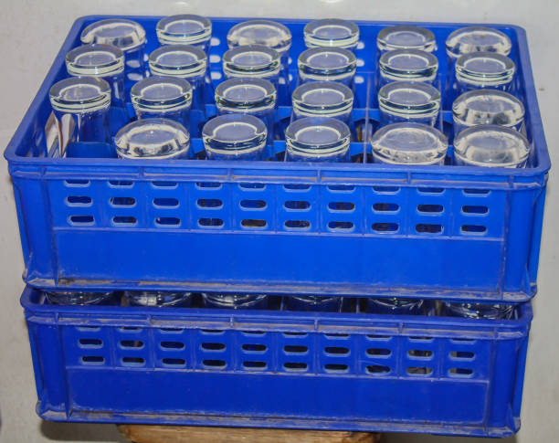 istock isolated,Upside down glass arranged for party ,blue,navy 811467556