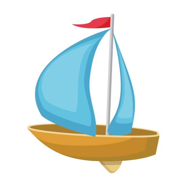 istock 3D shading style icon of kids fishing boat. Vector illustration 811470238