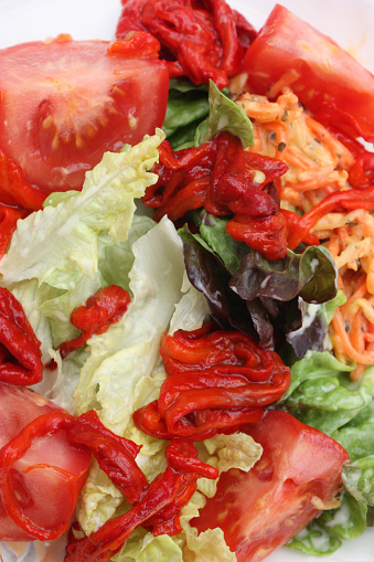 Rawness - Appetizers - Tomato Grilled pepper  Coleslaw  - Green salad