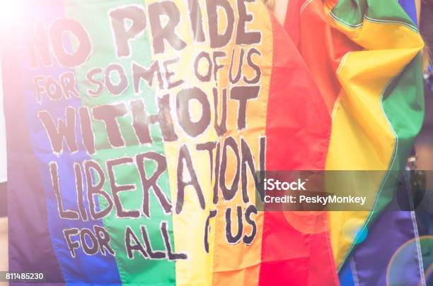 Gay Pride Protest Message Stock Photo - Download Image Now - Protest, LGBTQIA Pride Event, Pride