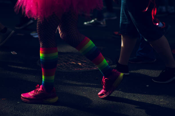 istock Gay Pride Parade Rainbow Stockings and Tutu 811485310